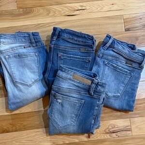 KanCan & Cello Qty 4 LOT Women's Assorted Blue Skinny Jeans SIZE 25
